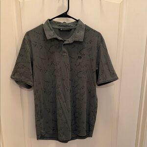 Travis Mathew Men’s  Green Polo w Pattern